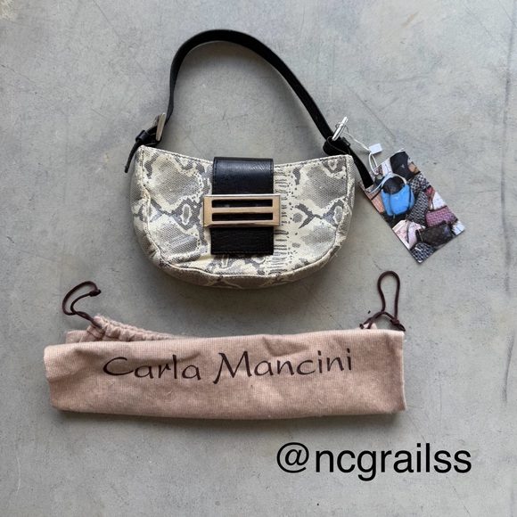 Vtg snakeskin croissant mini bag - Picture 1 of 4